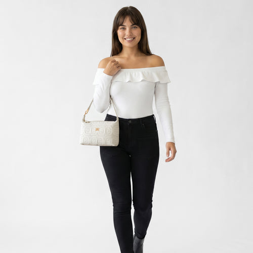 Bolsa Shoulder Ethyl Blanco Para Mujer
