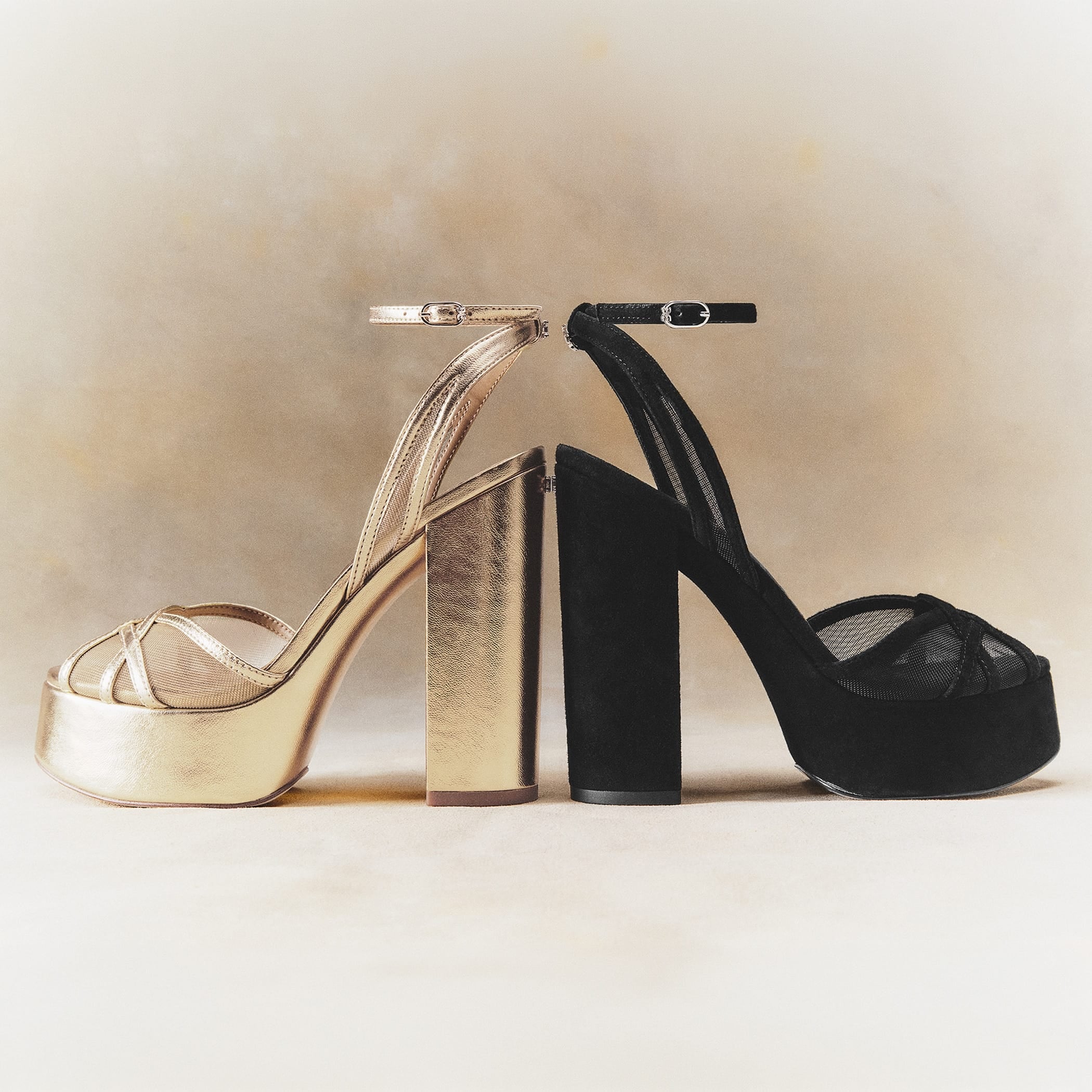 Plataforma Sandy Oro Para Mujer